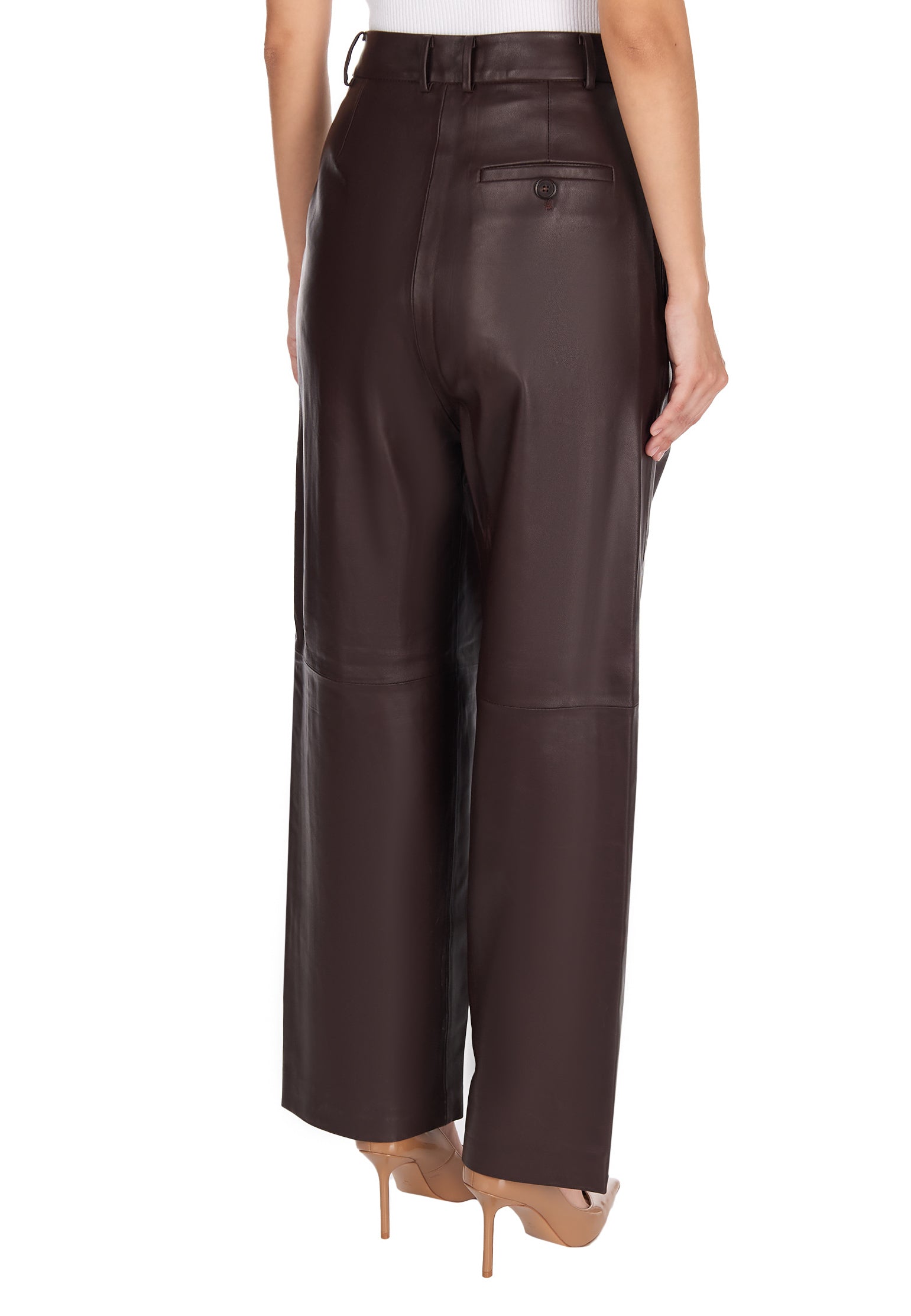 Burgundy Sfilato trousers - view 4