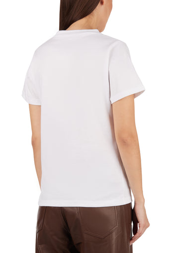 White Fitted Crewneck T-Shirt - view 2