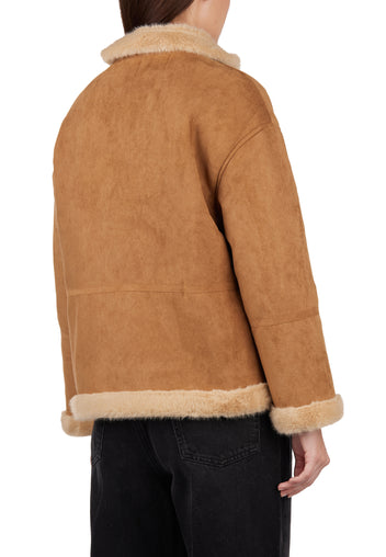 Sfilato Shearling Coat 25875 — Beige
