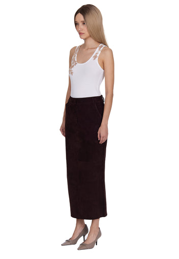 Uta Skirt — Burgundy