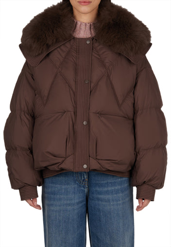 Sfilato Down Jacket CHA726 SMPL — Brown