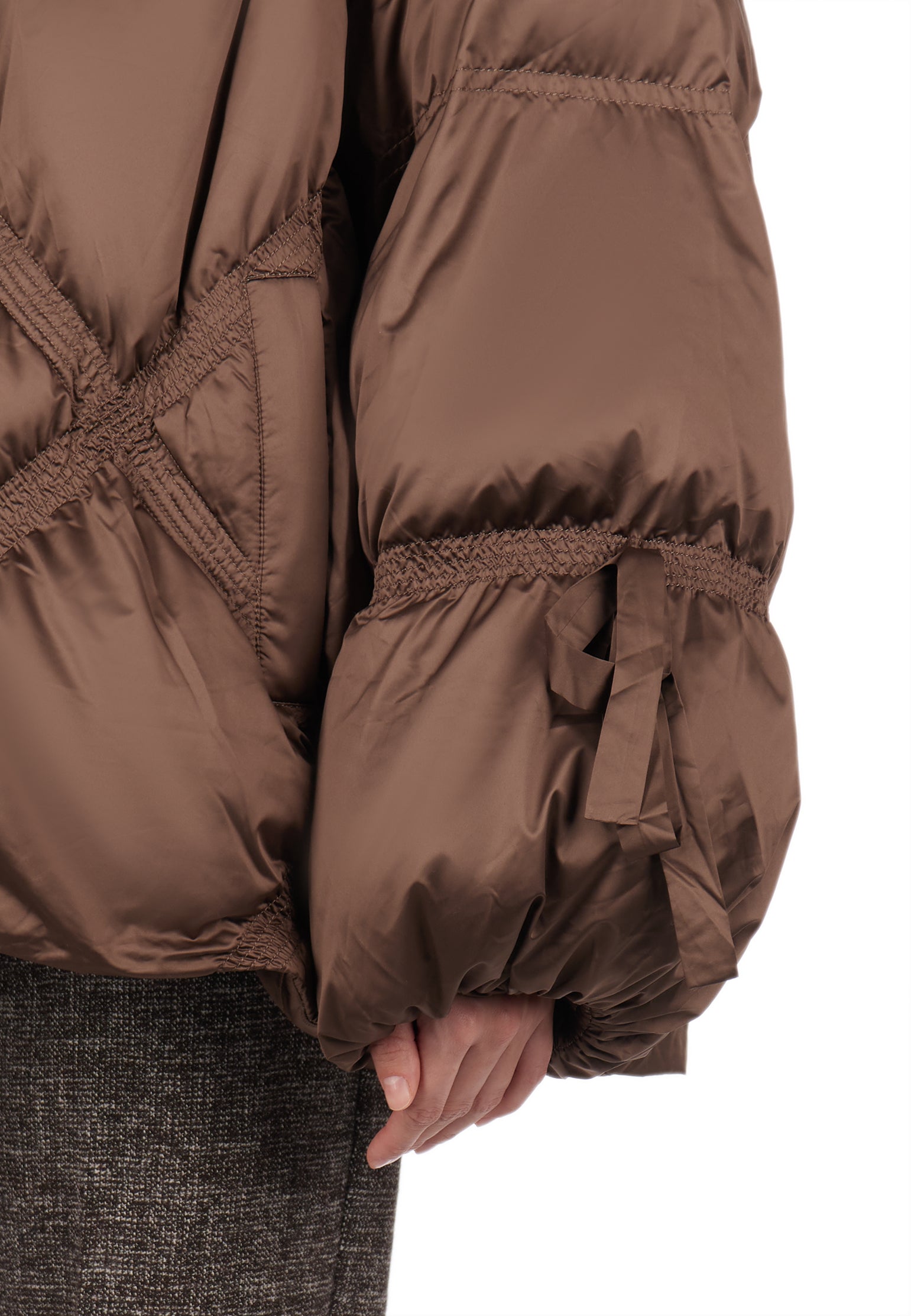 Occhiobello Down Jacket — Brown