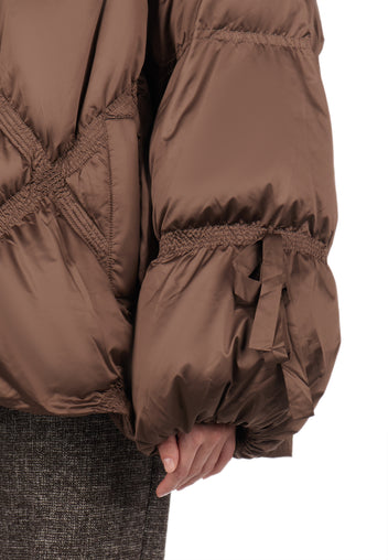 Occhiobello Down Jacket — Brown