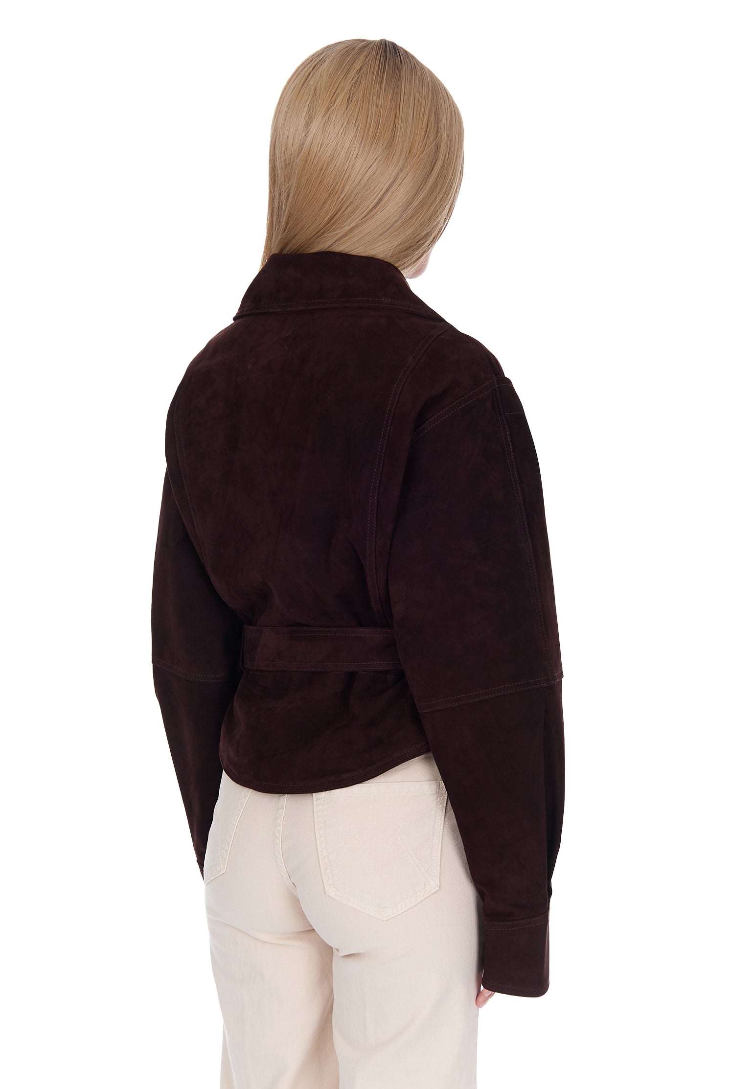 Jesi Suede Jacket — Burgundy