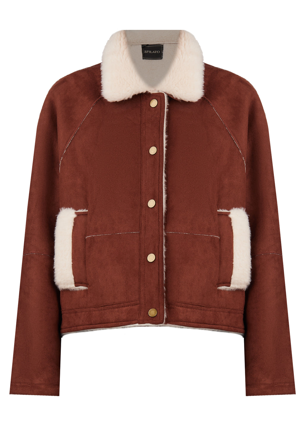 Brown Sfilato sheepskin coat - view 1