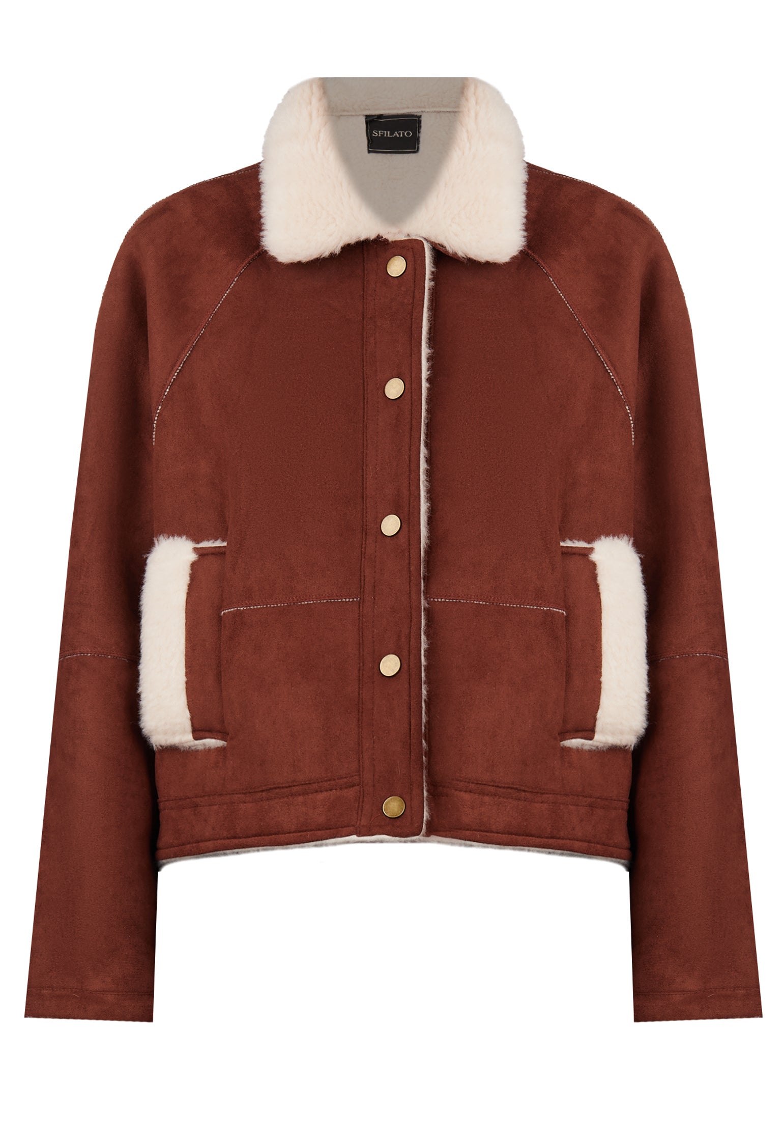 Brown Sfilato sheepskin coat - view 1