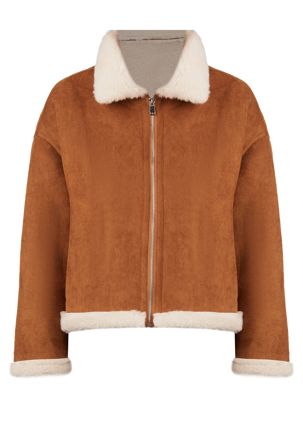 Brown Sfilato sheepskin coat - view 1
