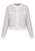 Ivory Pointelle Button Knit Cardigan - view 1