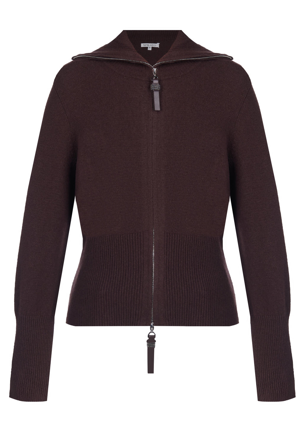 Burgundy Sfilato pullover - view 1
