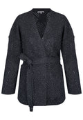 Graphite Belted Long Knit Cardigan - view 1