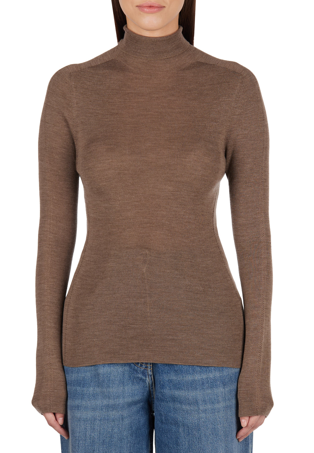 Brown Sfilato turtleneck - view 2