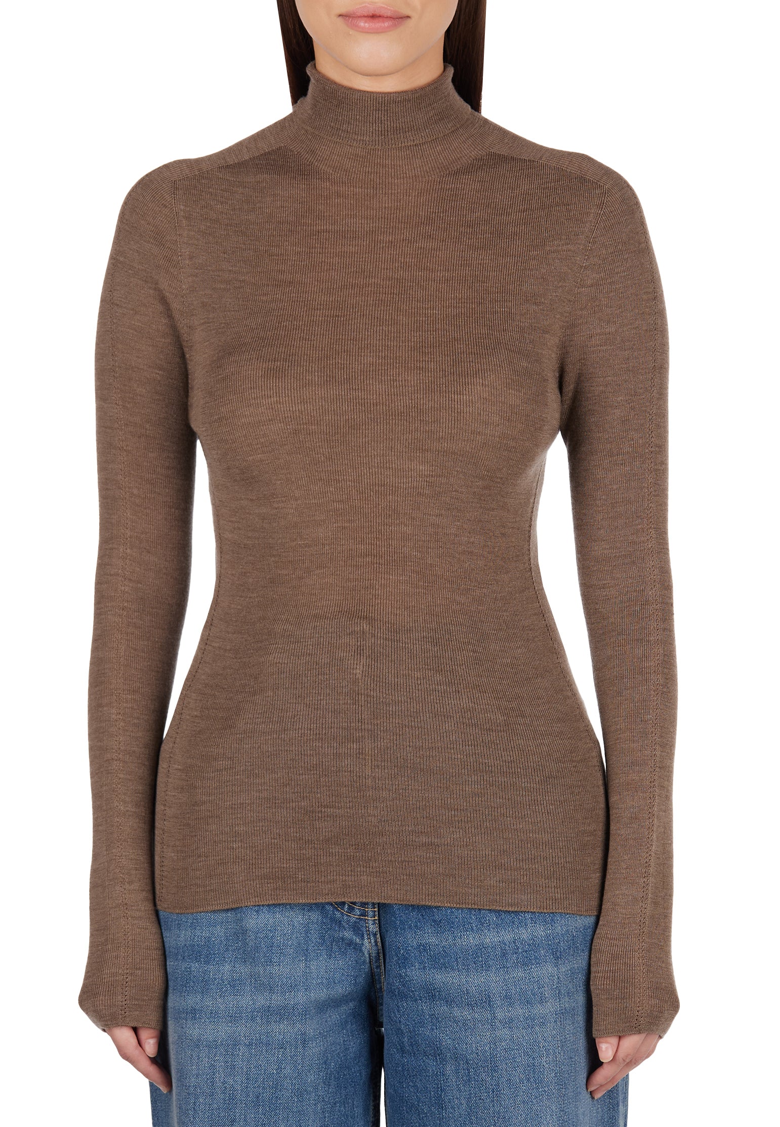 Brown Sfilato turtleneck - view 2