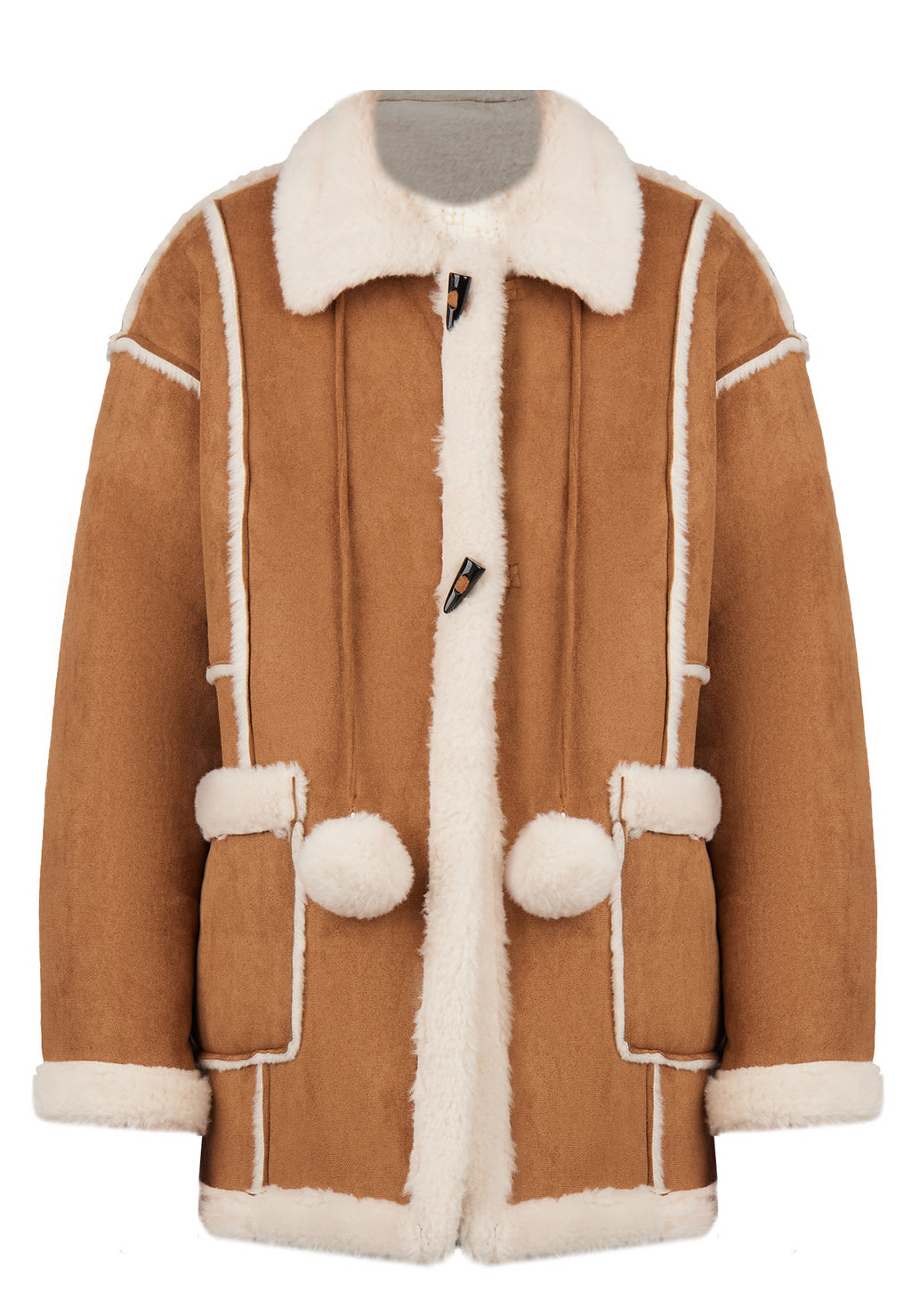 Brown Sfilato sheepskin coat - view 1