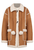 Brown Sfilato sheepskin coat - view 1