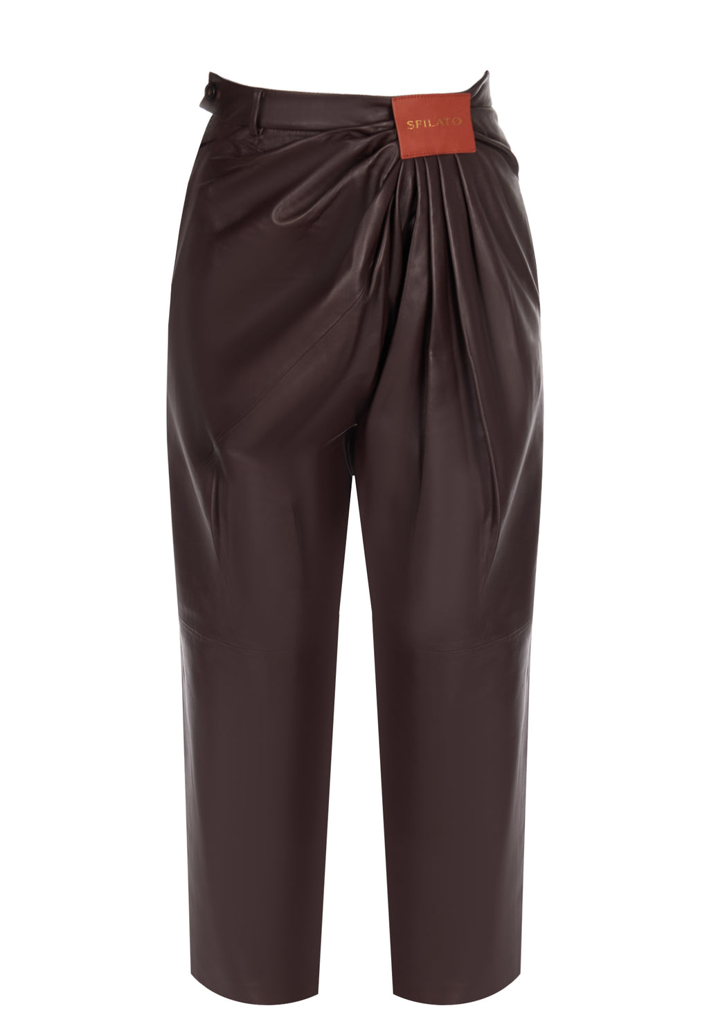 Burgundy Sfilato trousers - view 1