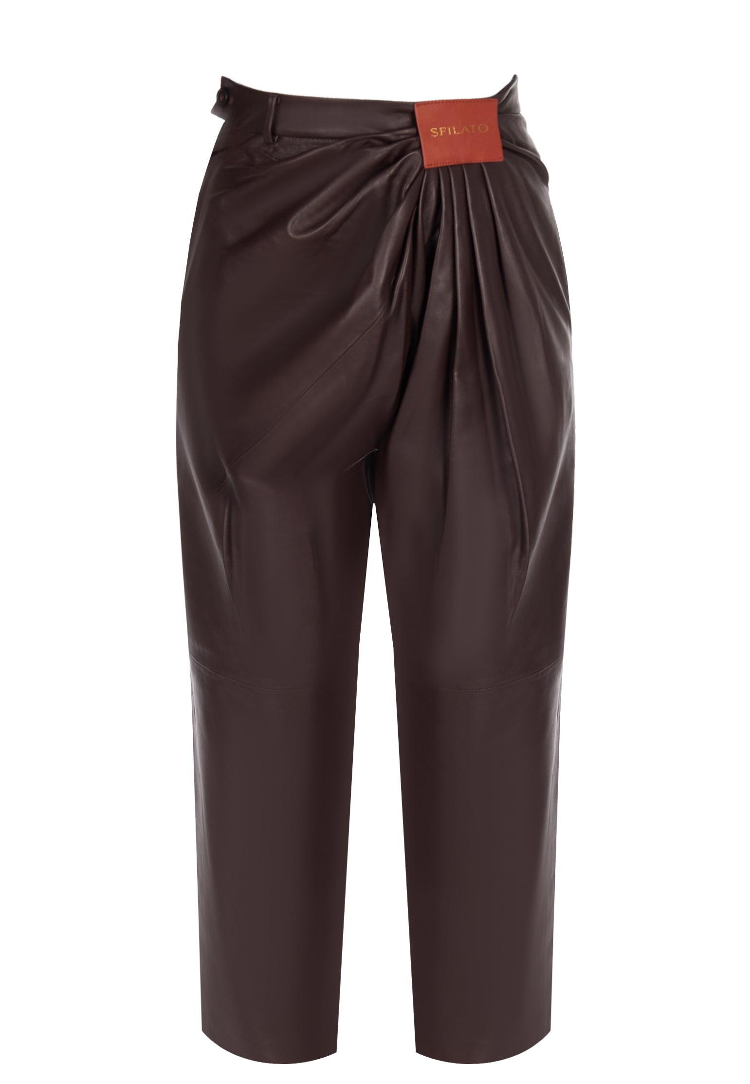 Burgundy Sfilato trousers - view 1
