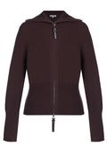 Burgundy Sfilato cardigan - view 1