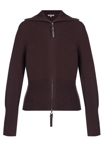 Burgundy Sfilato cardigan - view 1