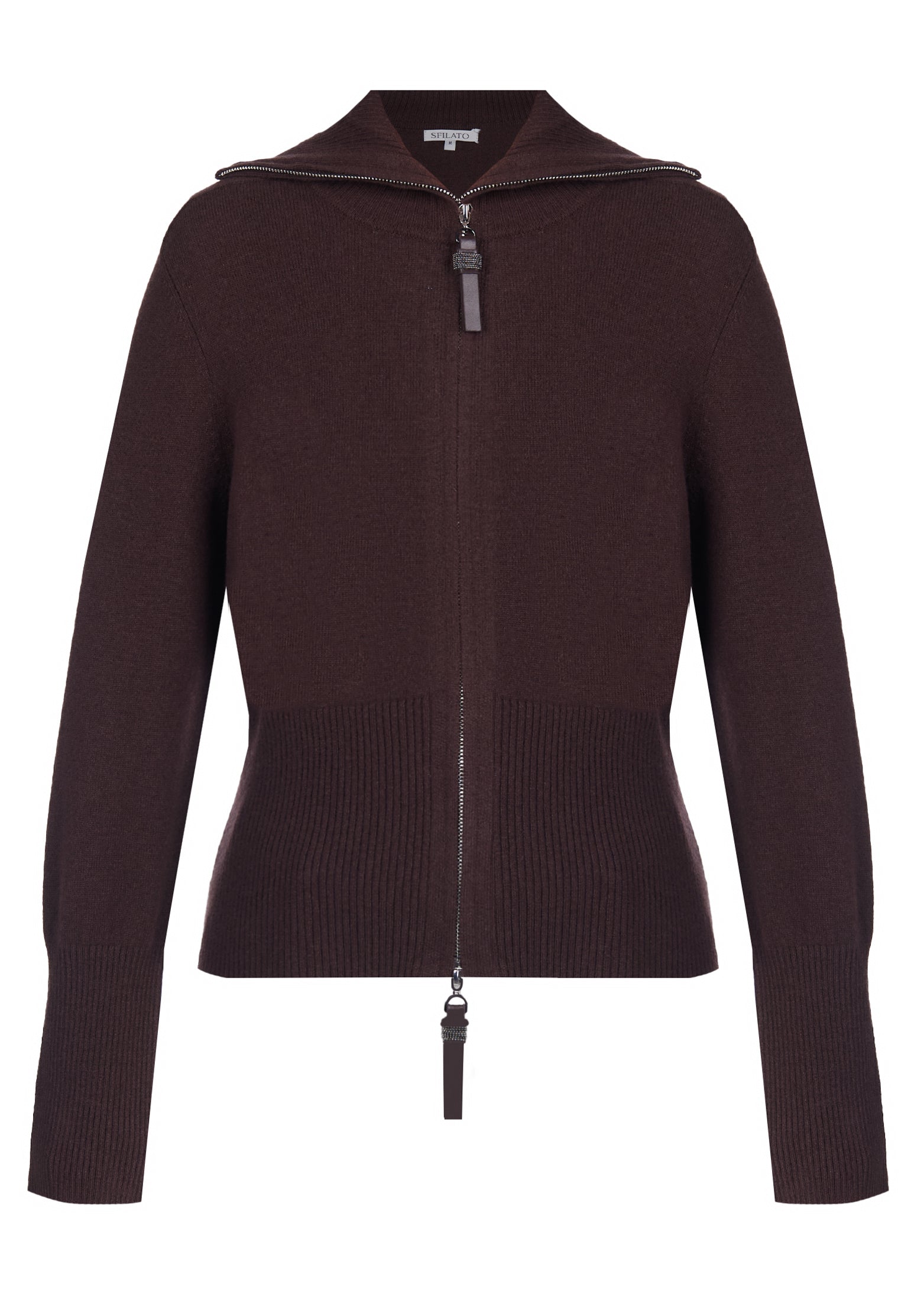 Burgundy Sfilato cardigan - view 1