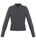 Graphite Zip-Front Knit Cardigan - view 1