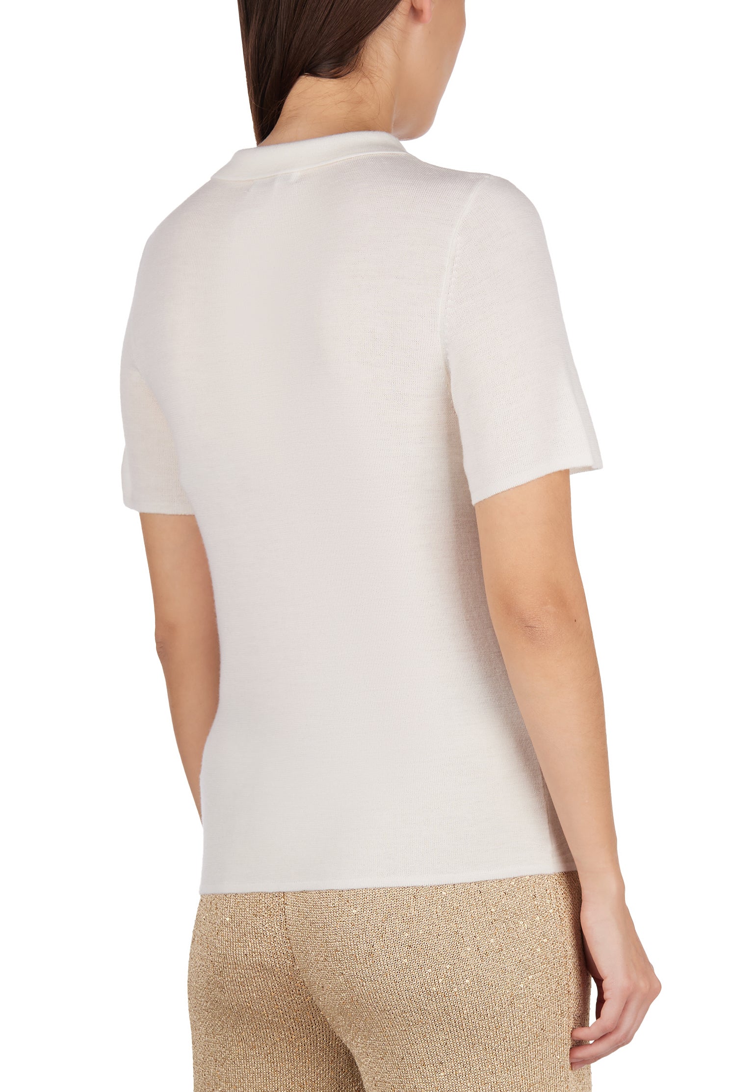 Gray and Beige Sfilato polo - view 4