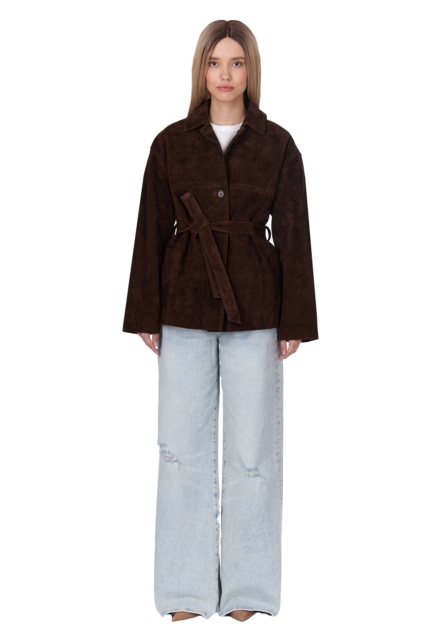 Biella Blazer — Brown