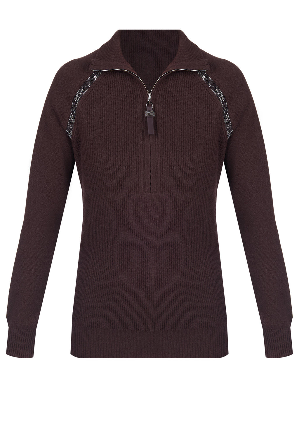 Burgundy Sfilato sweater - view 1