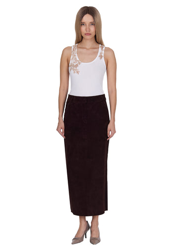 Uta Skirt — Burgundy