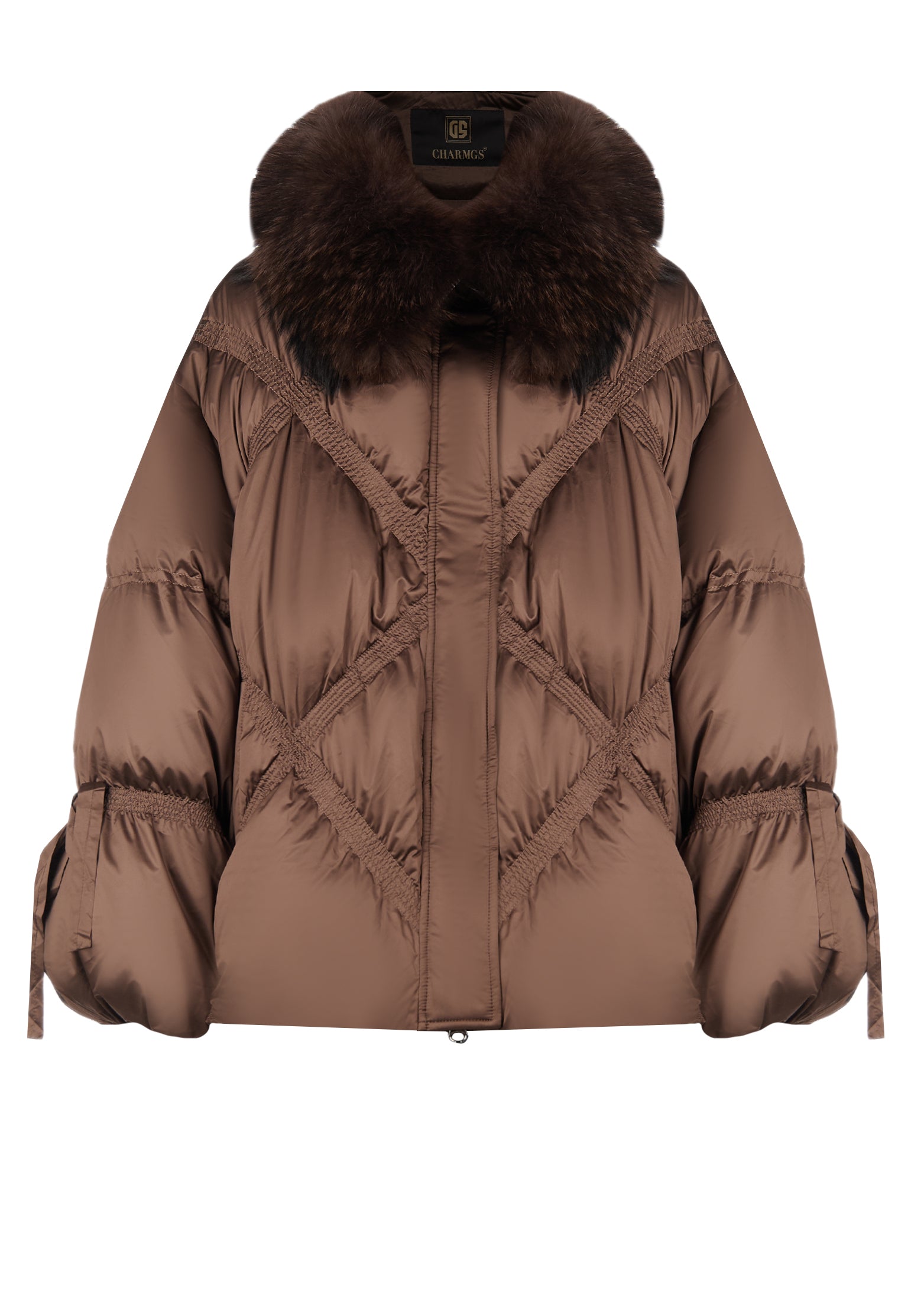 Occhiobello Down Jacket — Brown