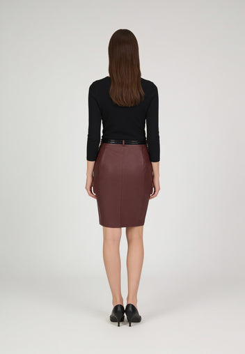 Udine Skirt — Burgundy