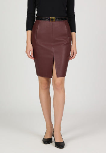 Udine Skirt — Burgundy