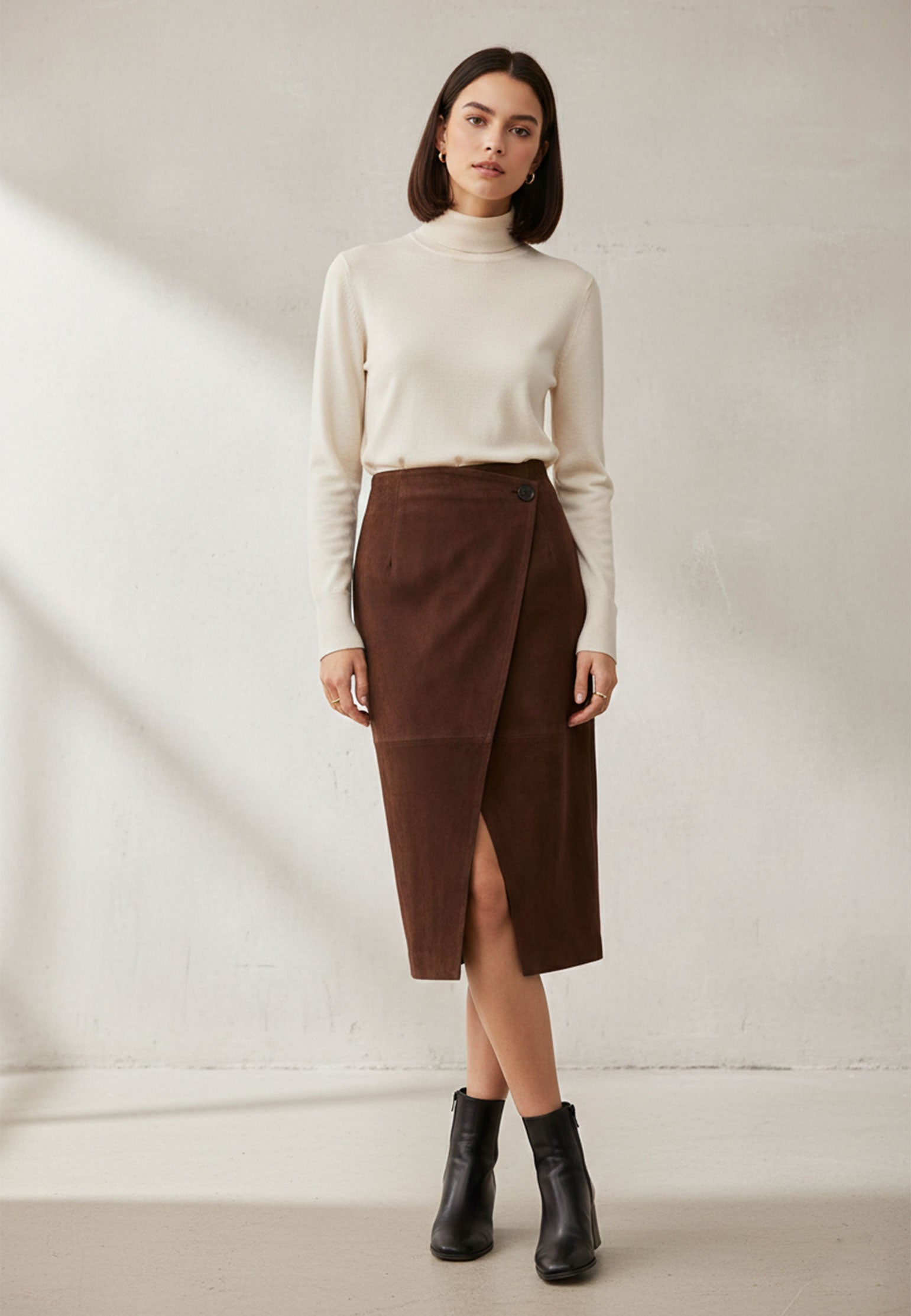 Brown Sfilato skirt - view 2