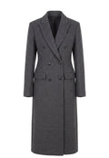 Graphite Double-Breasted Long Coat - view 1