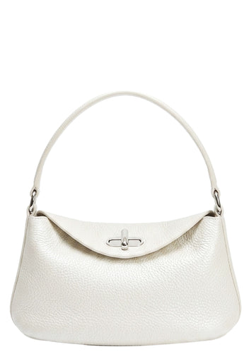 Ivory Pebbled Shoulder Bag - view 1
