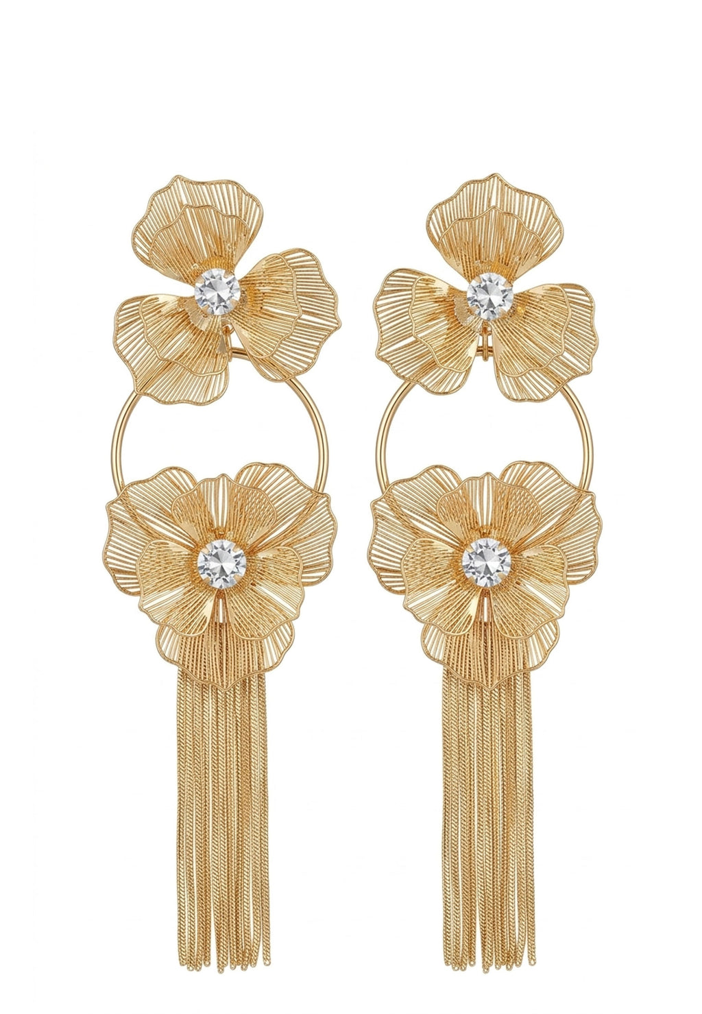 Gold Sfilato earrings - view 1