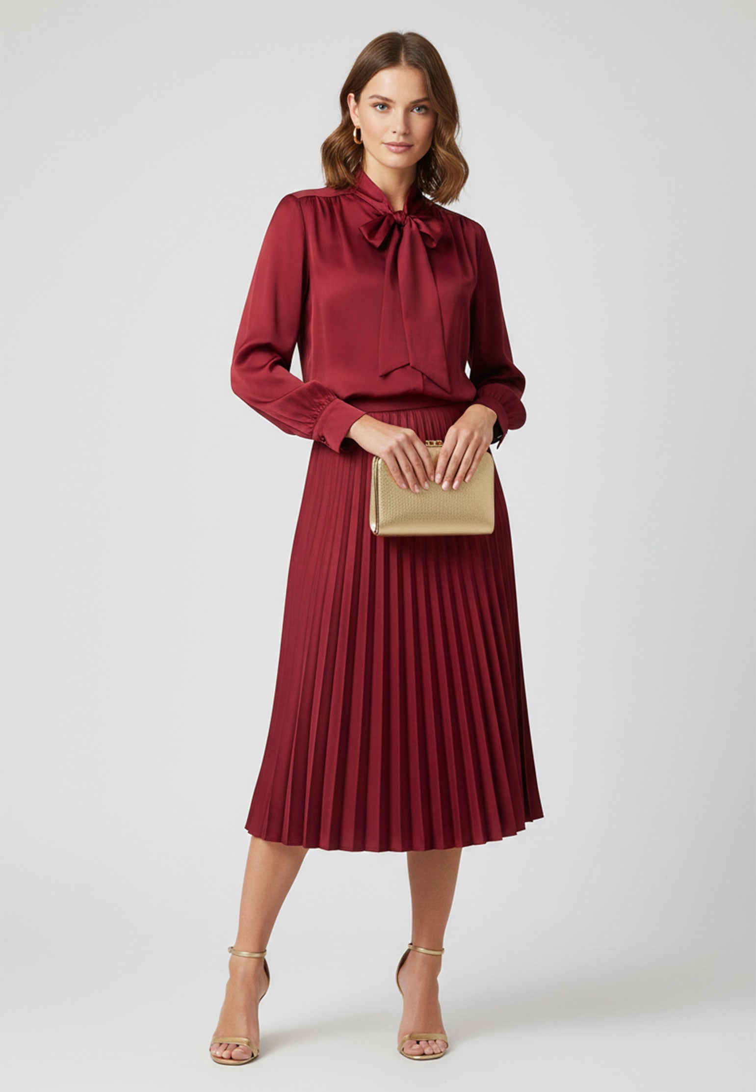 Burgundy Sfilato blouse - view 2