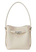 Ivory Buckle Leather Bucket Bag - view 1