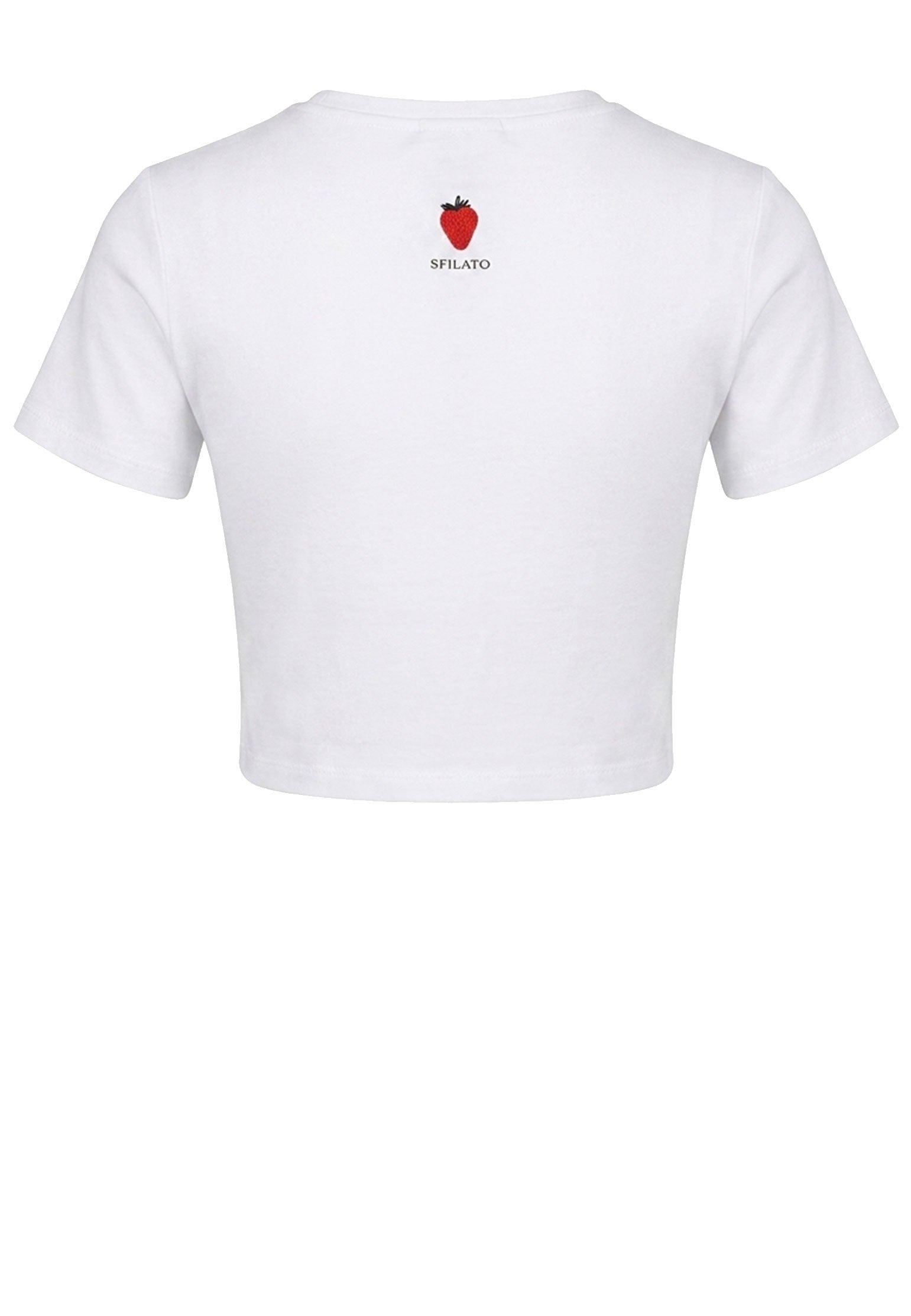 White Cropped Cotton T-Shirt – Sfilato.com