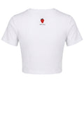 White Cropped Cotton T-Shirt - view 2