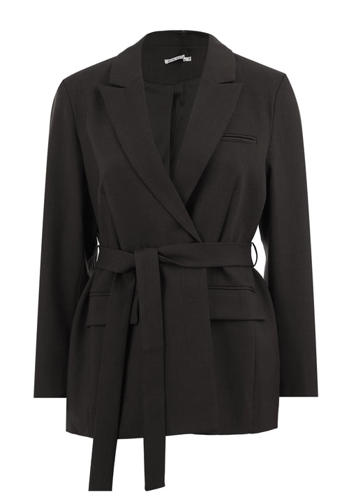 Black Belted Tailored Blazer - view 1