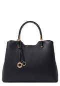 Black Top Handle Bag with Charm - view 1