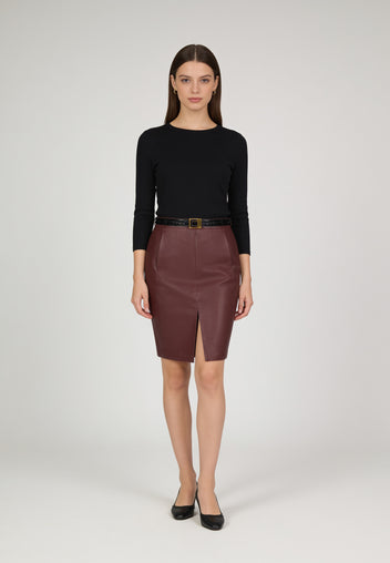 Udine Skirt — Burgundy
