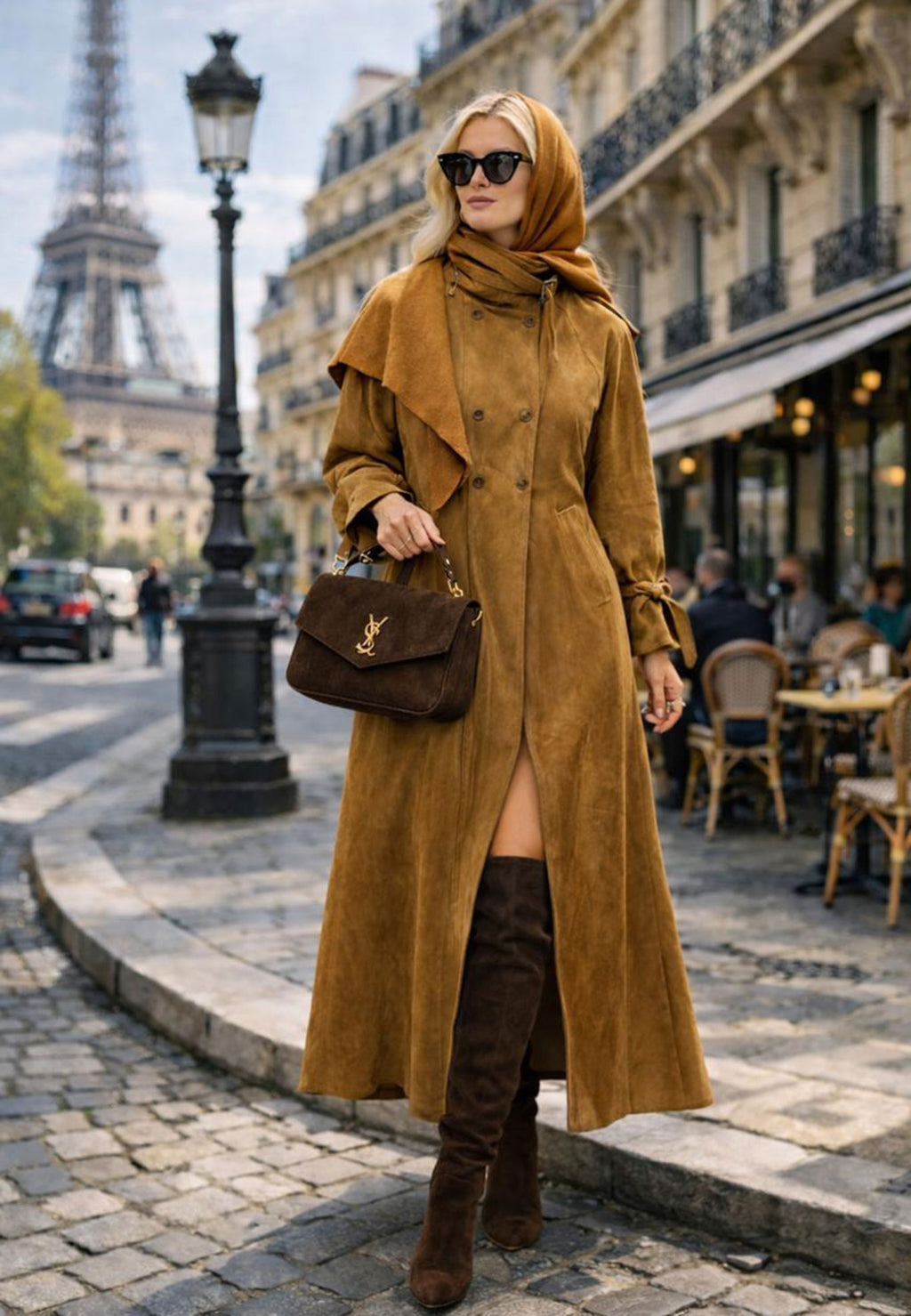 Brown Sfilato trench coat - view 2