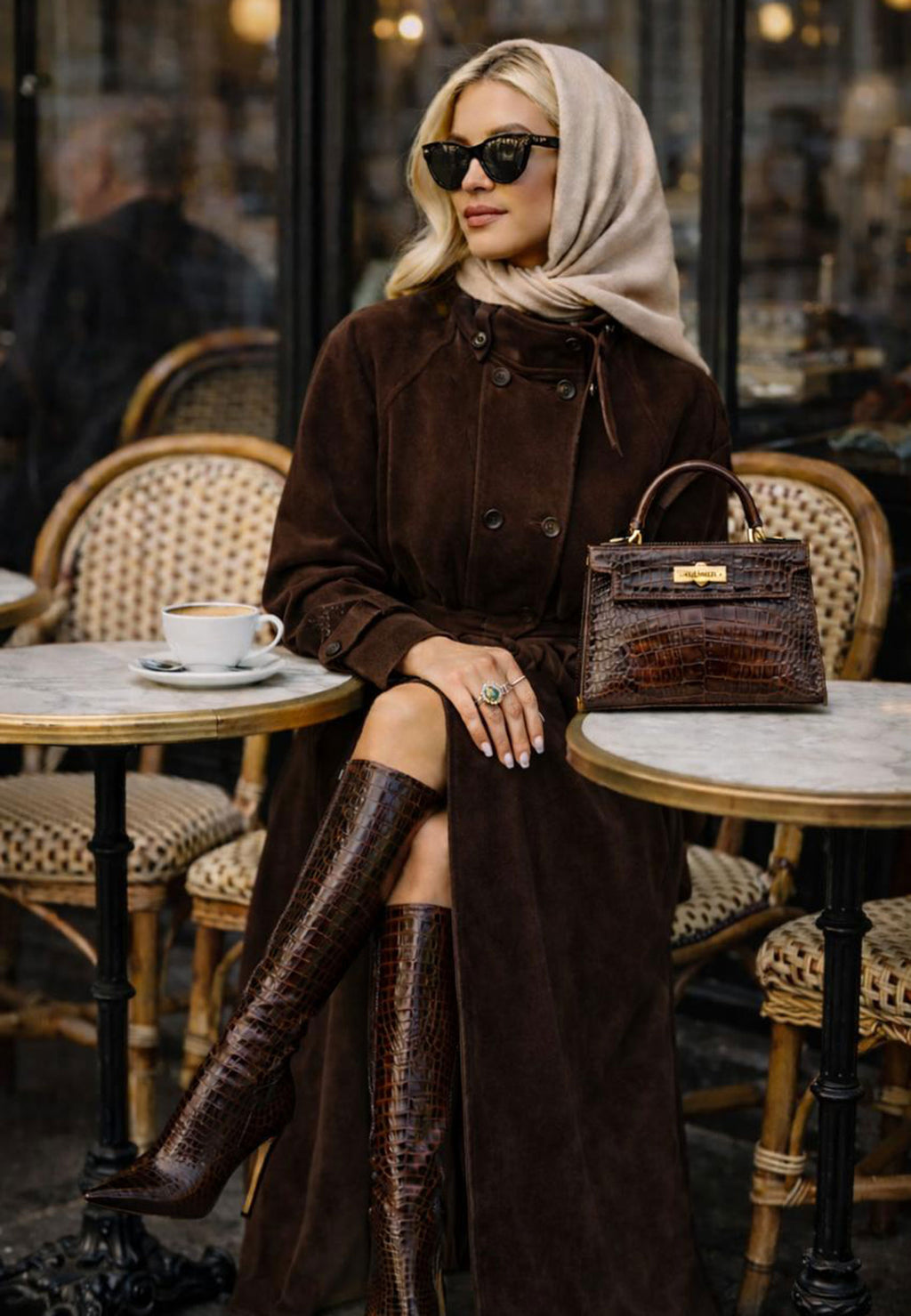 Black Sfilato trench coat - view 5