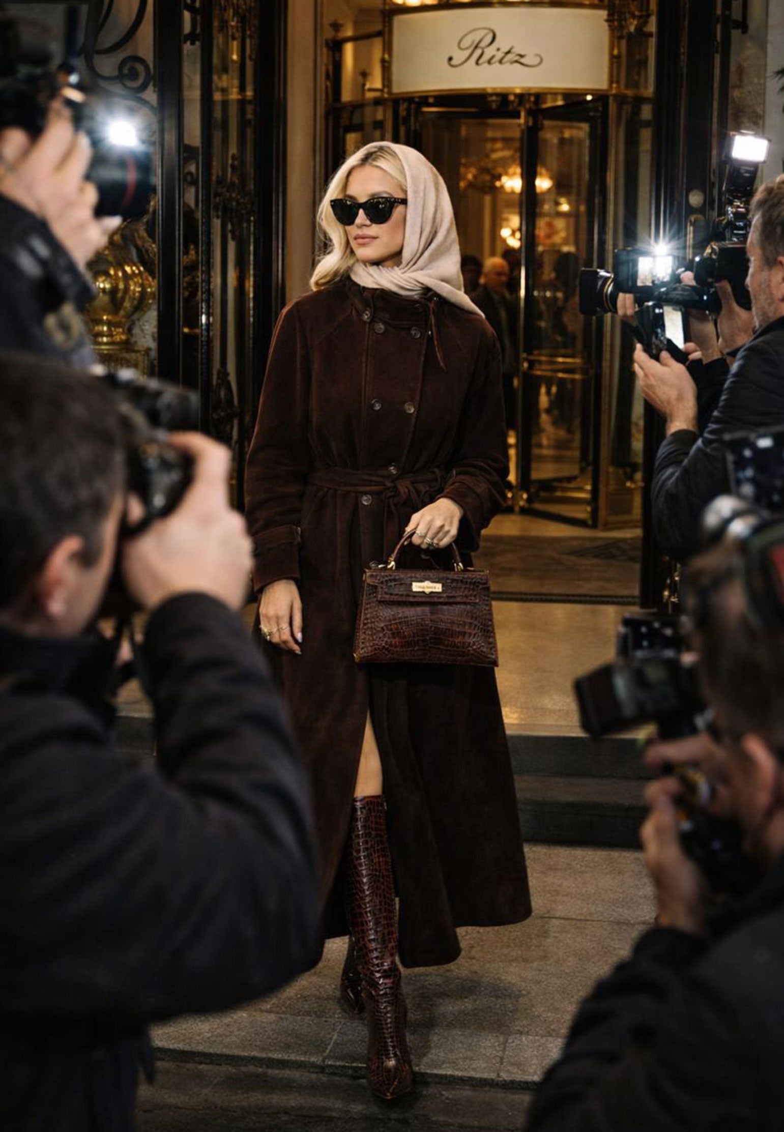 Black Sfilato trench coat - view 4