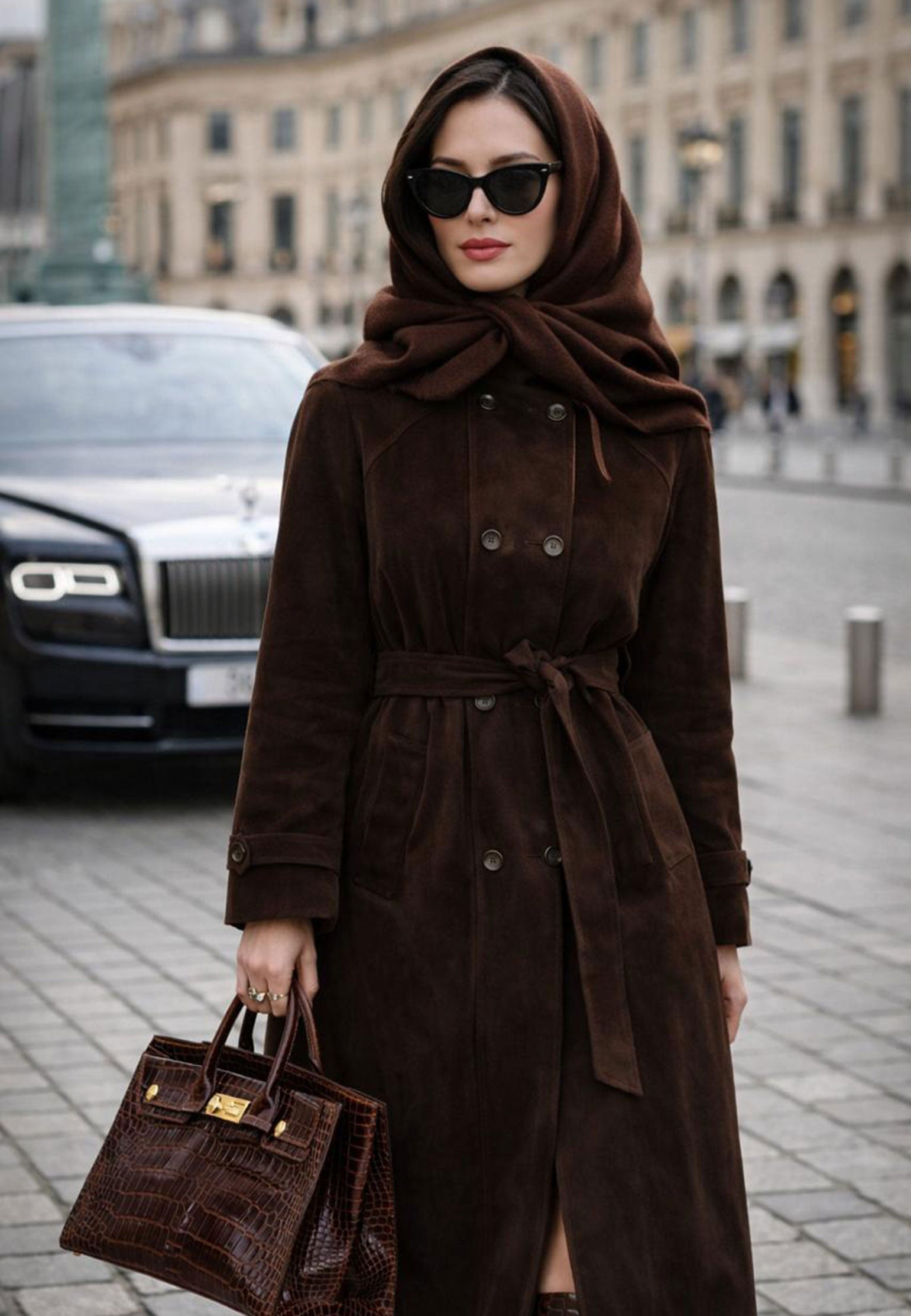 Black Sfilato trench coat - view 3