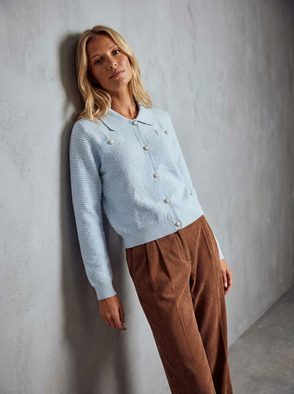 Gray Sfilato cardigan - view 2