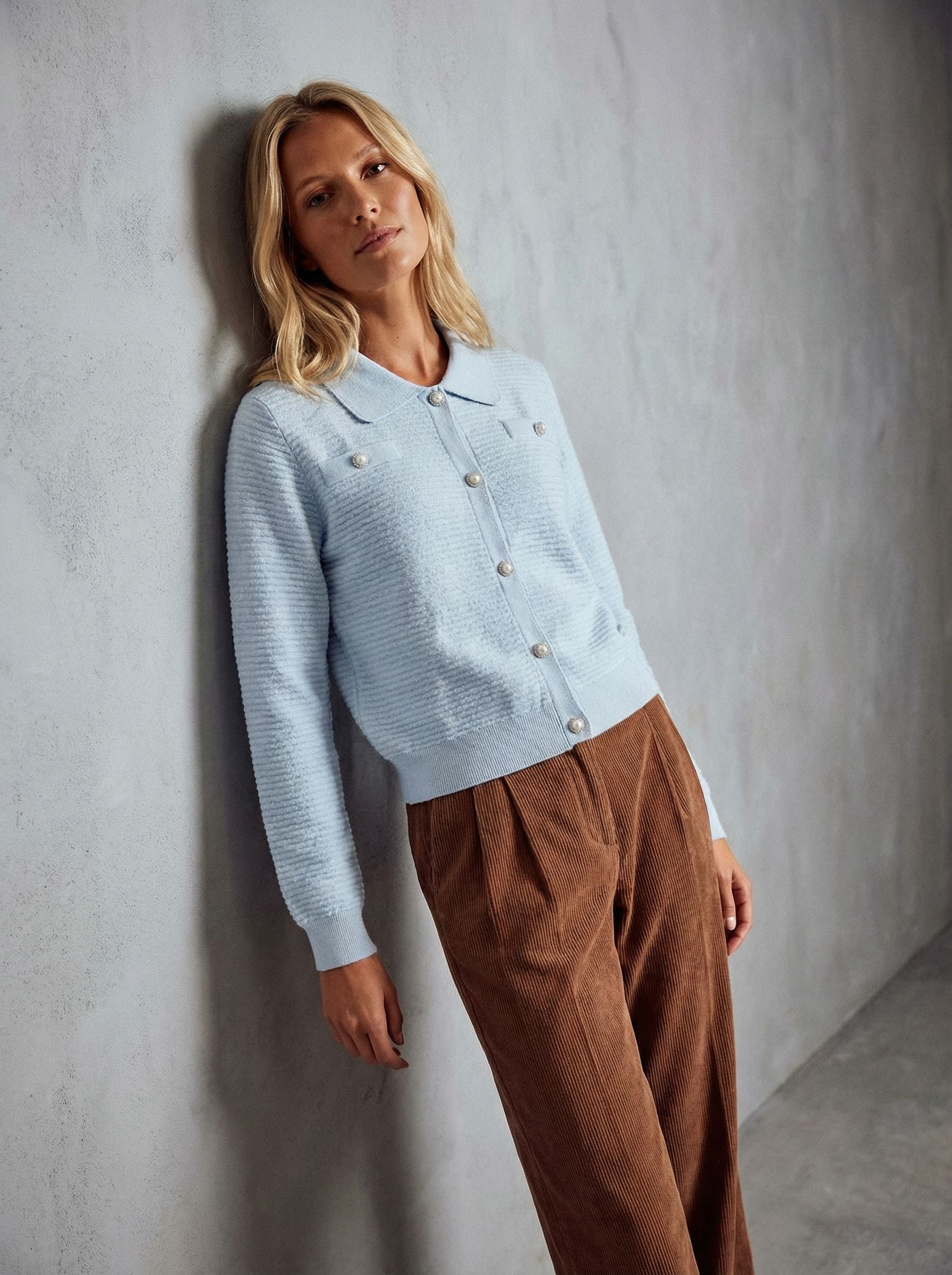 Gray Sfilato cardigan - view 2