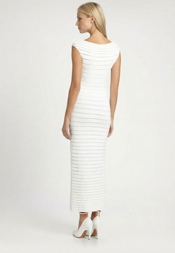 Ivory Ruched Strapless Column Dress - view 4