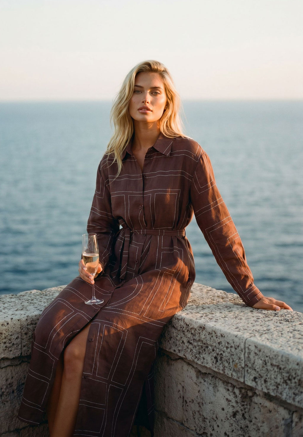 Burgundy Sfilato dress - view 2